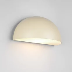 Aplique de exterior MAAS, color crema, ancho 27 cm, metal, IP44