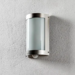 Aplique de exterior Marco3 de acero inoxidable con sensor