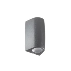 Aplique de exterior Marta 90, negro/esmerilado, GU10 CCT, down