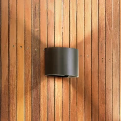Aplique de exterior Matteo LED, negro, ancho 14 cm, 2 luces.