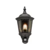 Aplique de exterior Medstead, con sensor, negra, IP43