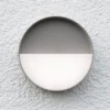 Aplique de exterior Meg LED recargable, color arena, Ø 15 cm