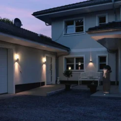 Aplique de exterior Mite con downlight