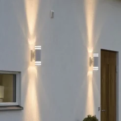 Aplique de exterior Modena, 2 luces, blanco