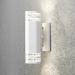 Aplique de exterior Modena, 2 luces, blanco