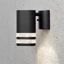 Aplique de exterior Modena, 1 luz, 2 ranuras negro