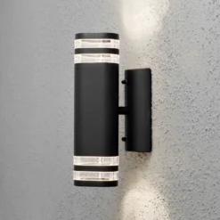 Aplique de exterior Modena, 2 luces, negro