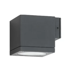 Aplique de exterior 5161, negro, aluminio, cristal, 1 x GU10