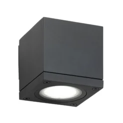 Aplique de exterior 5161, negro, aluminio, cristal, 1 x GU10