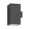 Aplique de exterior 5160, negro, aluminio, cristal, 2 x GU10