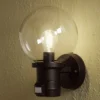 Aplique de exterior Nemi con detector de movimiento, negro