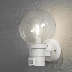 Aplique de exterior Nemi sensor movimiento, blanco