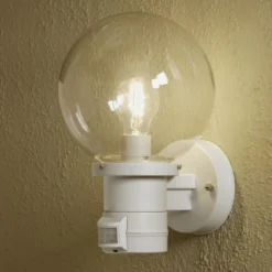 Aplique de exterior Nemi sensor movimiento, blanco