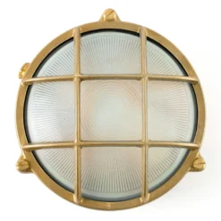 Aplique de exterior Noray, latón, Ø 19 cm, IP44