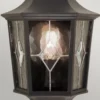 Aplique de exterior Norfolk, media farol, negra, IP43