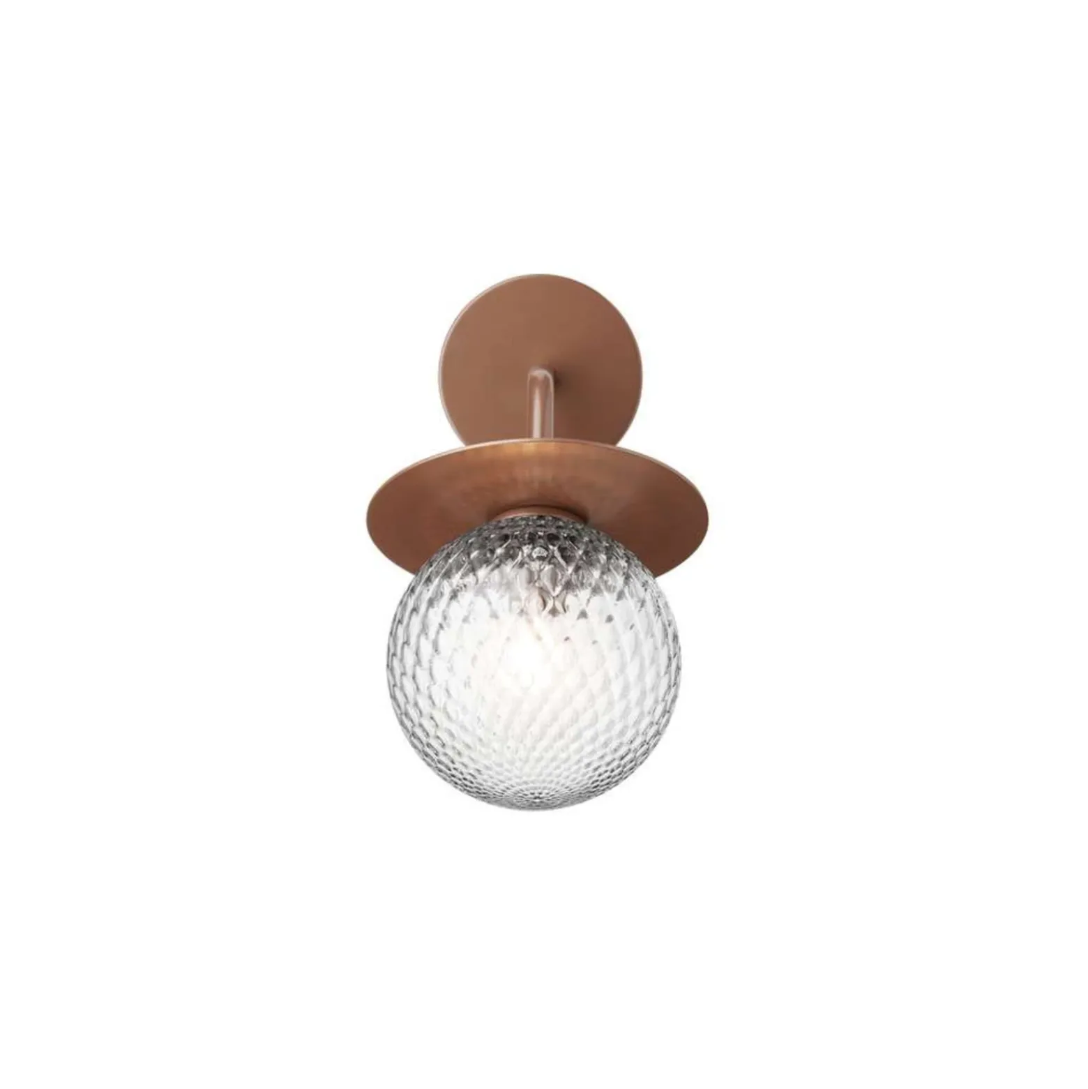 Aplique de exterior Nuura Liila, ancho 16 cm, bronce/transparente