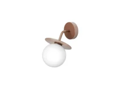Aplique de exterior Nuura Liila, ancho 16 cm, bronce/ópalo