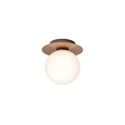 Aplique de exterior Nuura Liila, Ø 16 cm, bronce/ópalo