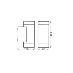 Aplique de exterior OSRAM ENDURA CLASSIC ITYS, gris oscuro IP65