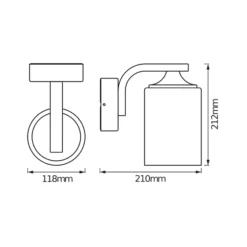 Aplique de exterior OSRAM ENDURA CLASSIC LANTERN CYLINDER, blanca