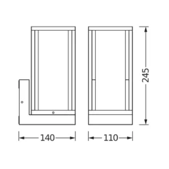 Aplique de exterior OSRAM ENDURA CLASSIC FRAME, gris oscuro IP44