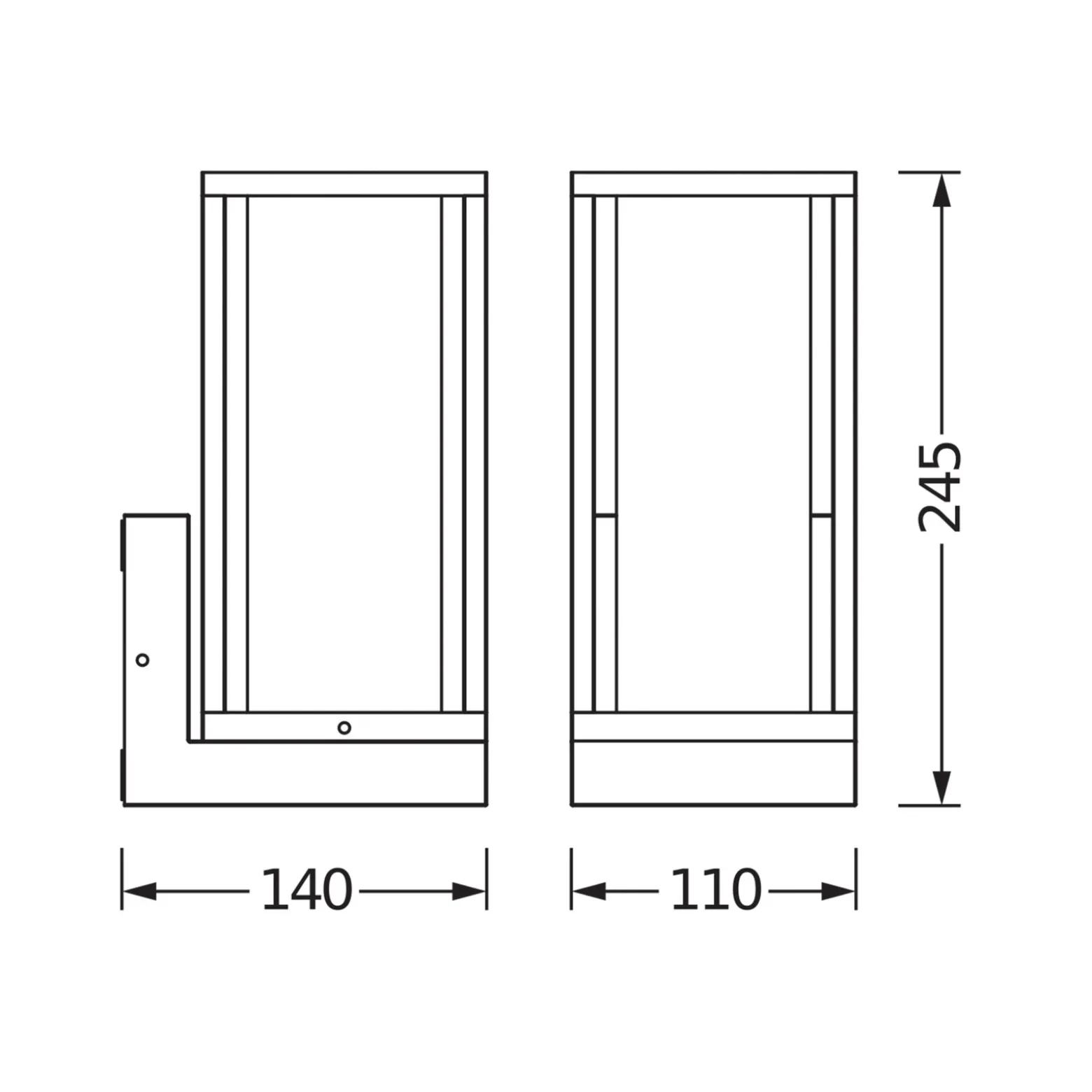 Aplique de exterior OSRAM ENDURA CLASSIC FRAME, gris oscuro IP44