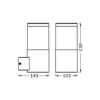 Aplique de exterior OSRAM ENDURA CLASSIC EBRO, acero inoxidable, IP44