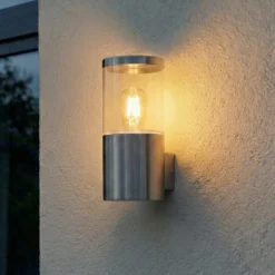 Aplique de exterior OSRAM ENDURA CLASSIC EBRO, acero inoxidable, IP44