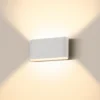 Aplique de exterior ovalada SLV up/down CCT 17,5 cm blanca