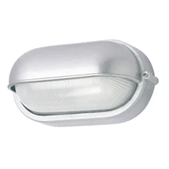 Aplique de exterior 400180 ovalado, plata