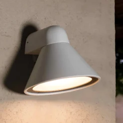 Aplique de exterior Pals, IP65 blanco mate