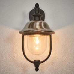 Aplique de exterior Parma, metal, portalámpara inferior, E27, IP43