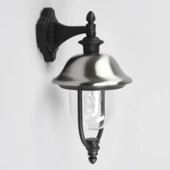 Aplique de exterior Parma, metal, portalámpara inferior, E27, IP43