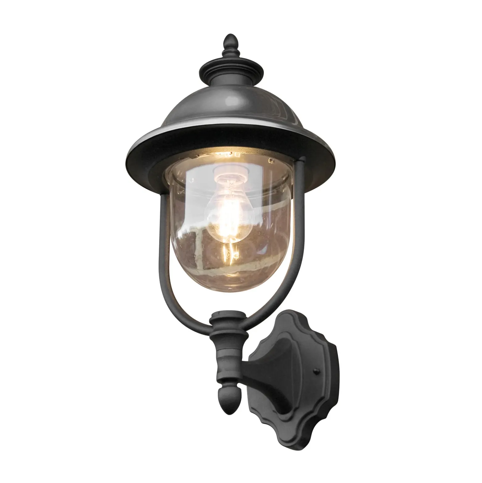 Aplique de exterior Parma, metal, portalámpara superior, E27, IP43