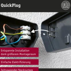 Aplique de exterior Paulmann LED Juntea, aluminio, antracita, sensor