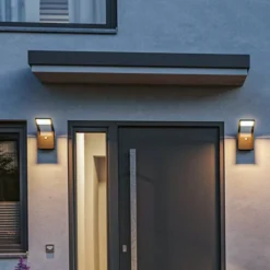 Aplique de exterior Paulmann LED Juntea, aluminio, antracita, sensor