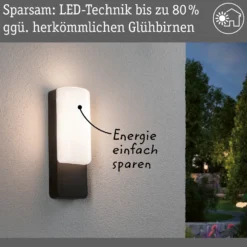 Aplique de exterior Paulmann LED Bonnie, aluminio, antracita