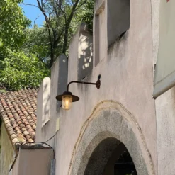 Aplique de exterior Provence en marrón óxido