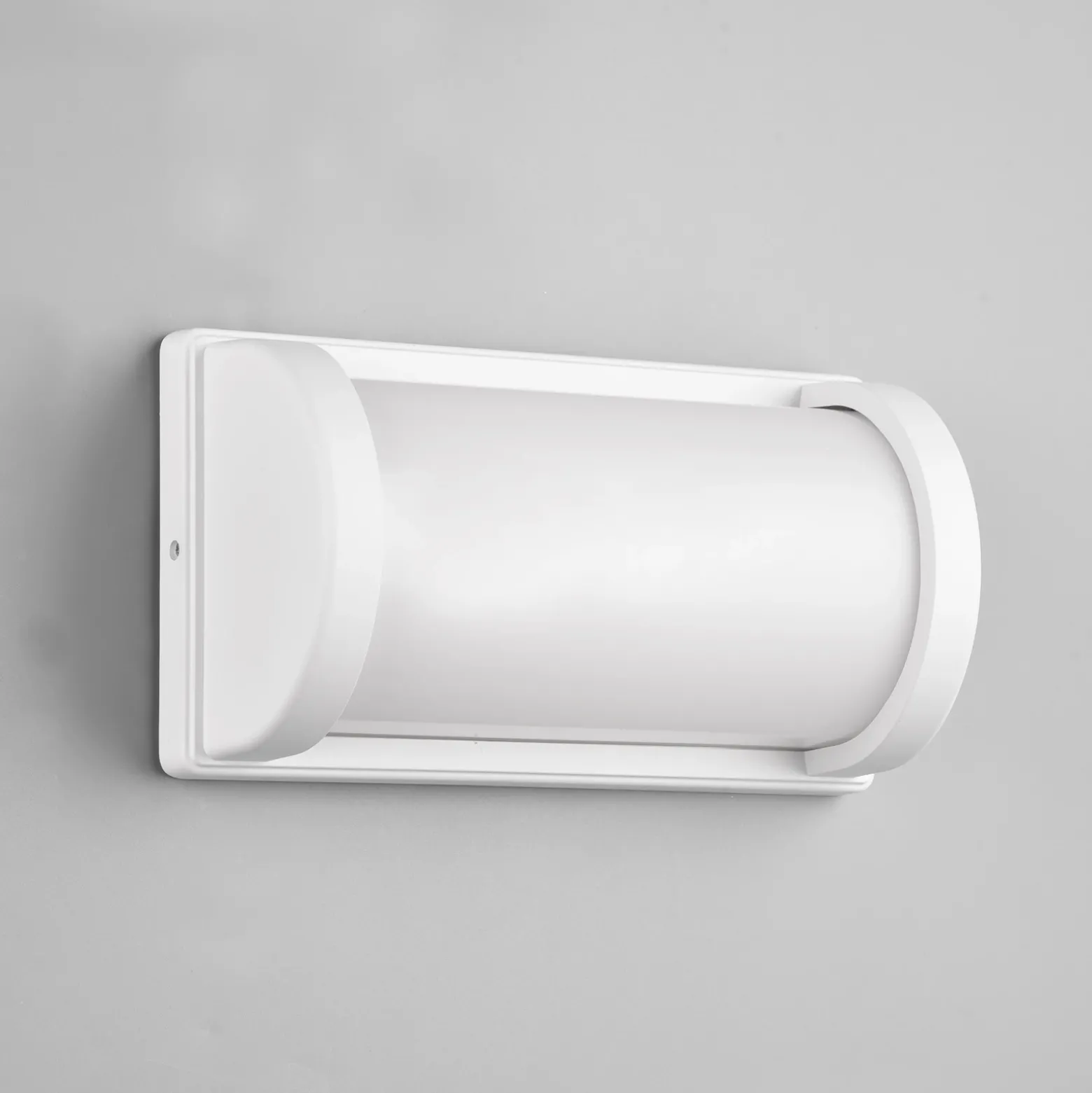 Aplique de exterior Puelo aluminio fundido, blanco