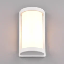 Aplique de exterior Puelo aluminio fundido, blanco