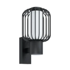 Aplique de exterior Ravello, negro, altura 27 cm, metal