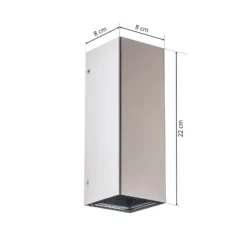 Aplique de exterior Senta, acero inoxidable