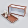 Aplique de exterior SLV Box L E27, marrón óxido