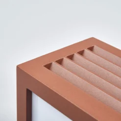 Aplique de exterior SLV Box L E27, marrón óxido