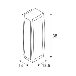 Aplique de exterior SLV Meridian Box, antracita, ancho 13 cm