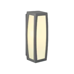 Aplique de exterior SLV Meridian Box, antracita, ancho 13 cm