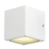 Aplique de exterior SLV Sitra Cube, blanco