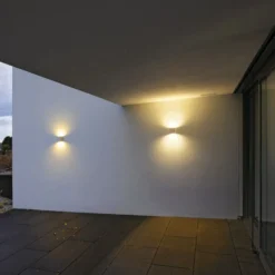 Aplique de exterior SLV Sitra Cube, blanco