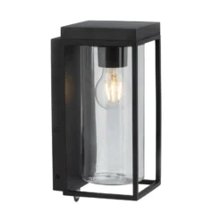 Aplique de exterior solar FLAIR, negra, 29 cm, con sensor, IP44