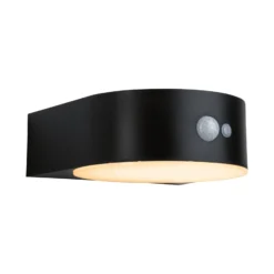 Aplique de exterior solar Paulmann Eileen, negra, con sensor, IP44